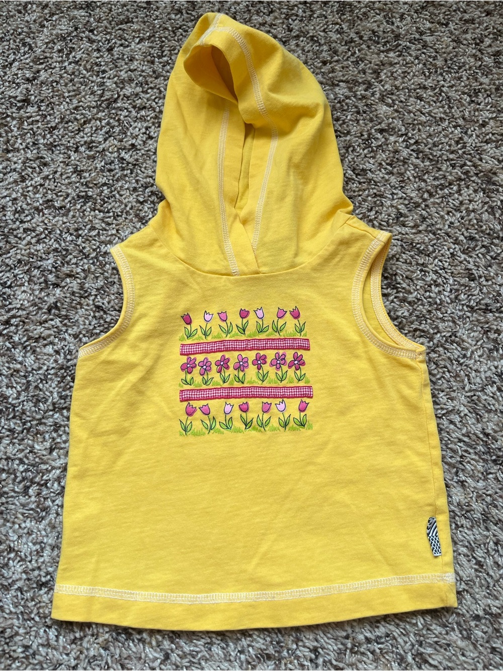 Gymboree Rainbow Tag Flower Tank w/ Hood - spring, cottagecore, girlhood core